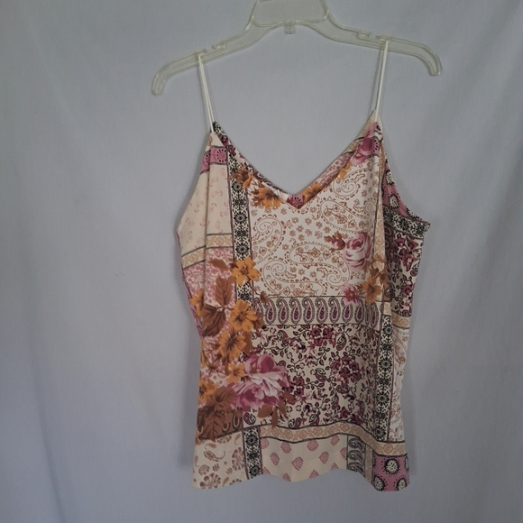 Maurices Pink Tan Asymmetrical Camisole - Picture 1 of 6